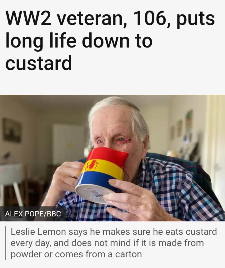 drinking custard every day for your health